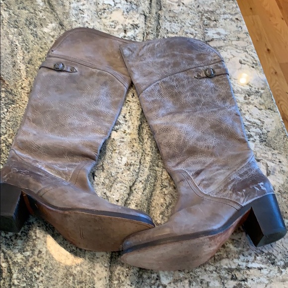Frye Shoes - Barely worn gray/taupe Frye over the knee boots